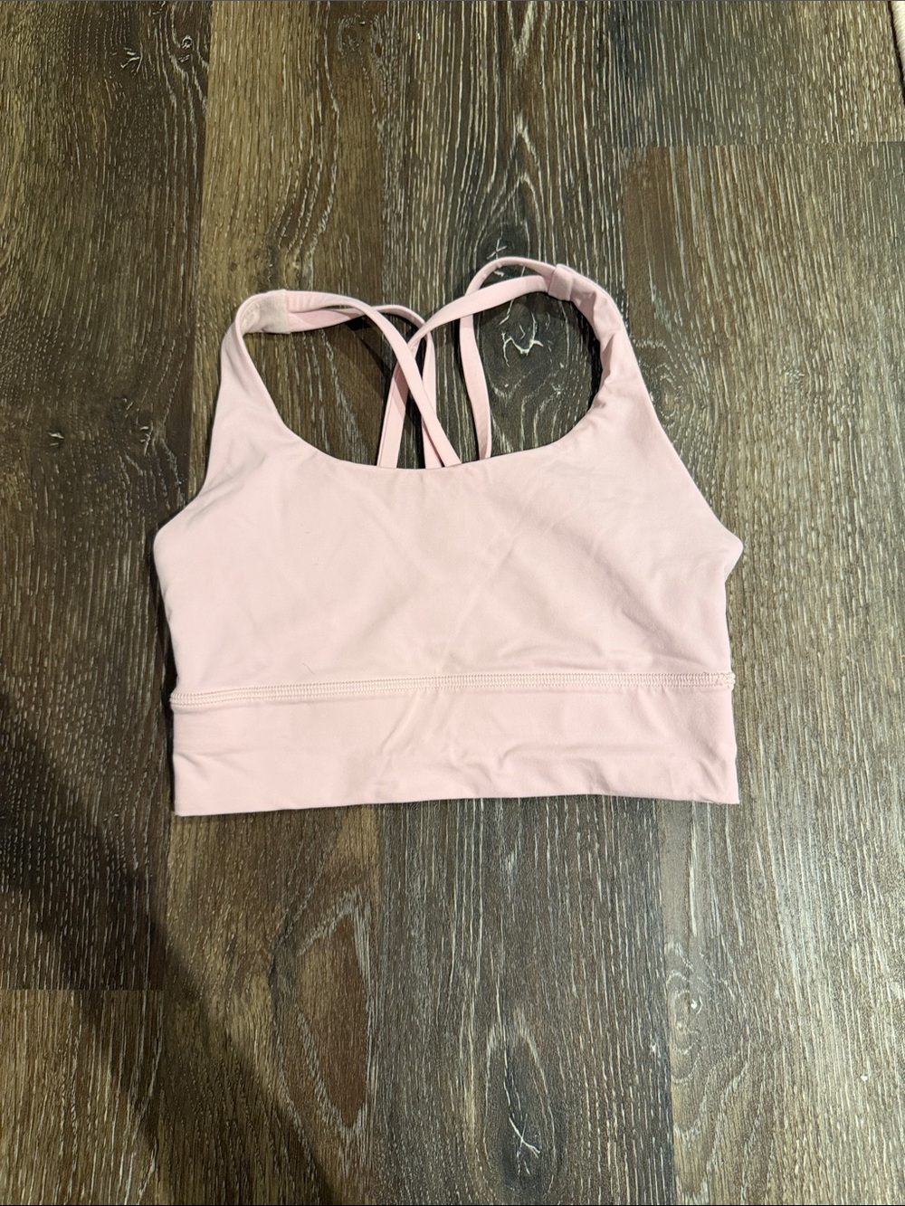 Lululemon Light Pink Strappy Sports Bra